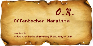 Offenbacher Margitta névjegykártya